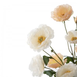 CL51517 Kunstig blomstervalmue Engros dekorative blomster og planter