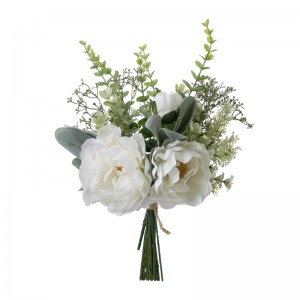 DY1-3834 ດອກໄມ້ທຽມ bouquet Peony ດອກໄມ້ປະດັບທີ່ແທ້ຈິງແລະພືດ