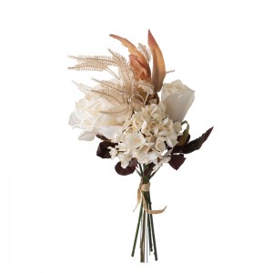 Bouquet de roses artificielles, vente directe d'usine, fourniture de mariage, DY1-4371