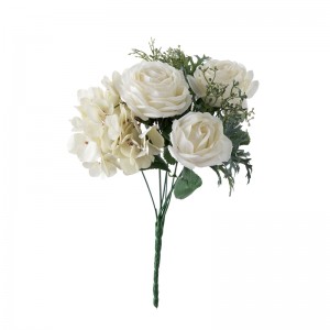 Bouquet de roses artificielles DY1-4473, fleurs en soie de haute qualité