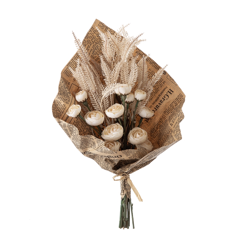 DY1-5219 Kunstig blomsterbukett Ranunculus Populært bryllupsutstyr
