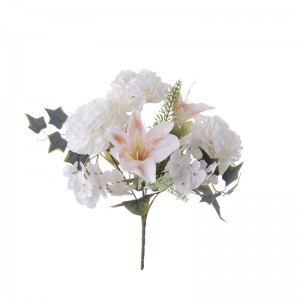 CL10503 Künstlicher Blumenstrauß Kamelie. Hochwertige Hochzeitsdekoration