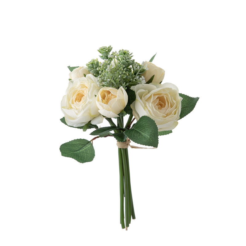 DY1-5671 ช่อดอกไม้ประดิษฐ์ดอกกุหลาบขายร้อนดอกไม้ฉากหลังผนัง