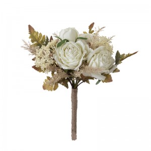 DY1-5883 Bouquet de fleurs artificielles Rose vente directe d'usine fleurs en soie