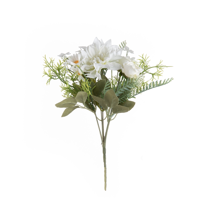 MW66814 זר פרחים מלאכותיים דליה פרחי משי ריאליסטיים