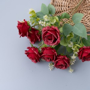 MW31504 dirbtinių gėlių puokštė rožė Populiarios dekoratyvinės gėlės ir augalai