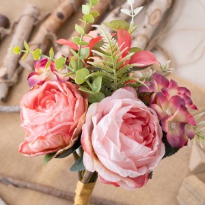 MW55742 Umelá kytica ruže Obľúbené svadobné ozdoby