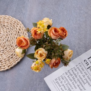 MW57516 Šopek umetnih rož Rose vroče prodajana poročna dekoracija