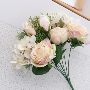 DY1-4473 Artificial Flower Bouquet နှင်းဆီ အရည်အသွေးမြင့် ပိုးပန်းများ