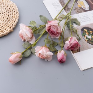 DY1-5115 atifisyèl flè Rose meyè kalite dekoratif flè ak plant yo