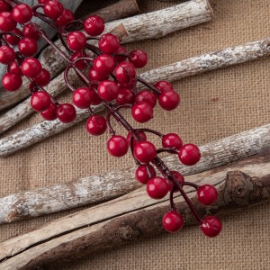 DY1-5476A ផ្កាសិប្បនិម្មិត Berry Christmas berries ការរចនាថ្មី ការតុបតែងគណបក្ស