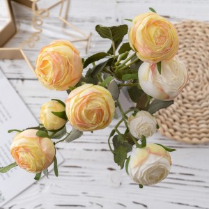 DY1-5605 Ramo de flores artificiales Ranunculus Centros de mesa de boda de gran venda