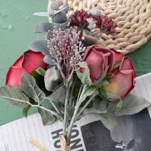 DY1-6623 Artificial Flower Bouquet Rose Murang Wedding Centerpieces