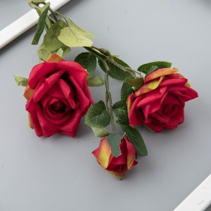 MW69504 Вештачко цвеќе Роза со топла продажба на свадбена декорација