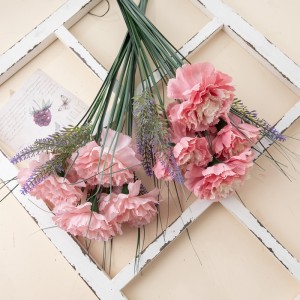 Bouquet de fleurs artificielles, œillets, décoration de jardin et de mariage, vente en gros, DY1-5674