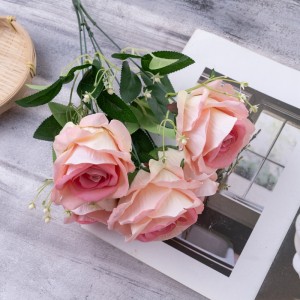 CL86504 कृत्रिम फूलों का गुलदस्ता गुलाब गर्म बिक्री गार्डन शादी की सजावट