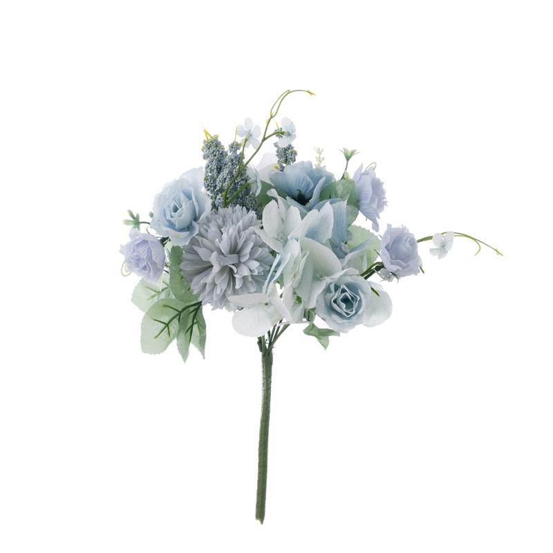 DY1-3320 Букет од вештачко цвеќе во роза жешка продажба на свадбени централни парчиња