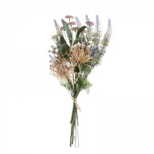 DY1-5420 Artificial Ruva Bouquet Lavender Inopisa Kutengesa Festive Decors