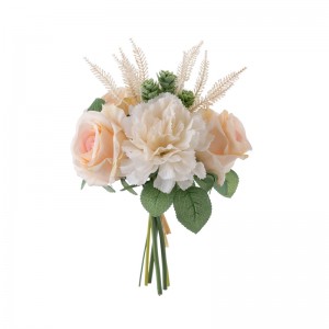 DY1-5677 Bouquet flè atifisyèl Rose Popilè dekorasyon fèt