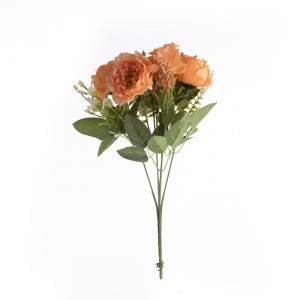 MW55714 Umělá květinová kytice Růže Populární zahradní svatební dekorace