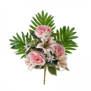 CL81502 Sztuczny bukiet kwiatów Lilia Gorąca sprzedaż Dekoracja ślubna w ogrodzie