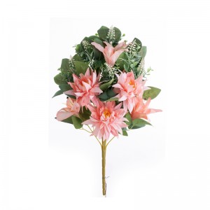 CL81505 Buqetë me lule artificiale zambak Dizajn i ri Lule dekorative