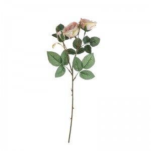DY1-5717 Роза од вештачки цвет Реалистички украсни цвеќиња и растенија