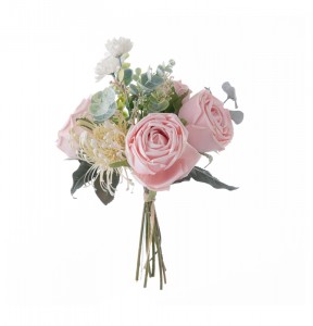 DY1-6570 Bouquet di fiori artificiali Rosa Decorazione di nozze da giardino di vendita calda