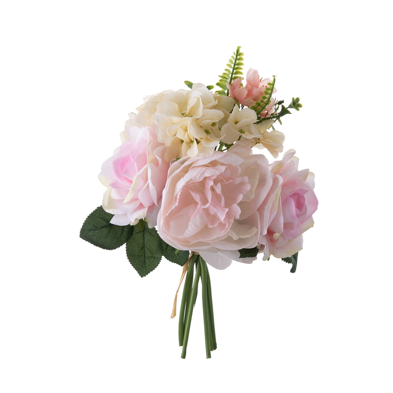 DY1-3251 Ramo de flores artificiales Rosa Flores de seda realistas