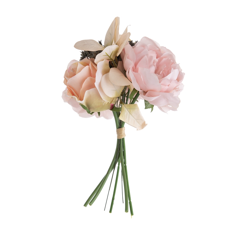DY1-4063 ดอกไม้ประดิษฐ์ดอกโบตั๋นขายส่งดอกไม้ผ้าไหม