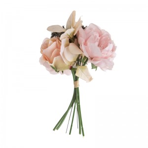DY1-4063 ดอกไม้ประดิษฐ์ดอกโบตั๋นขายส่งดอกไม้ผ้าไหม