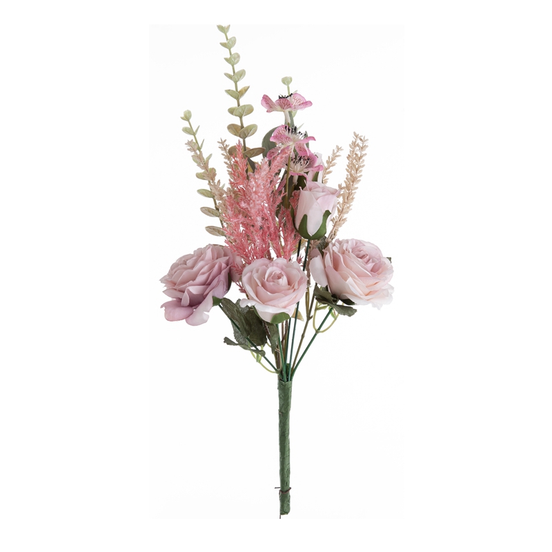 DY1-4537 Buquê de flores artificiais rosa decoração de festa popular