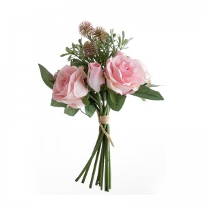 DY1-5651 Kunstig blomsterbuket Rose Populær bryllupsdekoration
