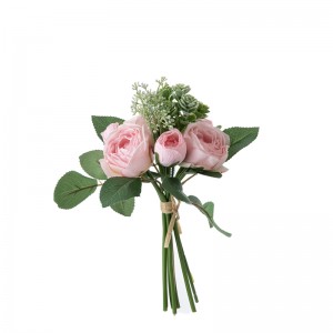 DY1-5671 Bouquet flè atifisyèl Rose cho vann flè miray seri
