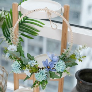 Pemasok CF01311 Grosir Musim Semi Musim Panas Bola Buatan Krisan Bunga Liar Setengah Karangan Bunga dengan Manik untuk Dekorasi Pernikahan Rumah