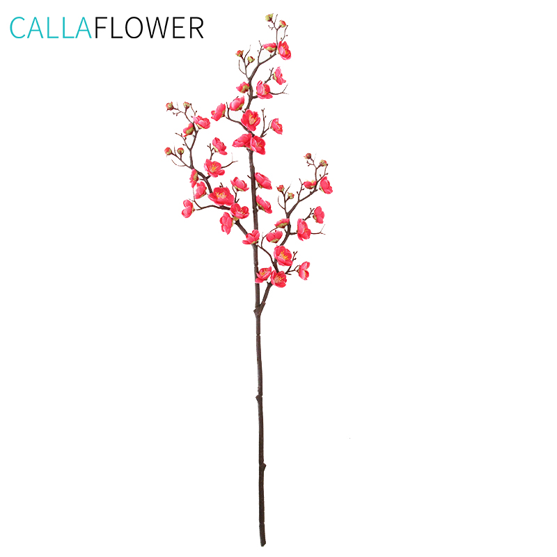 MW36888 Beautiful Long Stem Peach Cherry Plum Blossom Artificial Flower Home Wedding Party Decorative Flowers & Wreaths Natural Touch