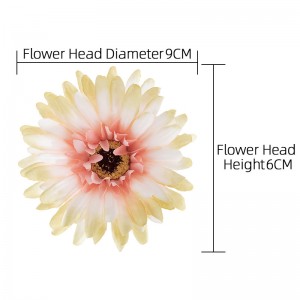 DY1-3338 Flor Artificial Silk Flower Gerbera Head for Wedding Wall Backdrop Decoration