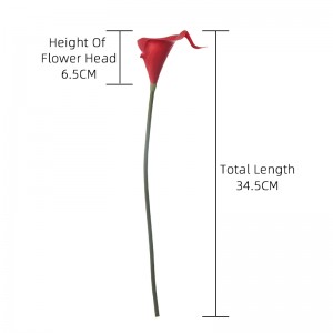 MW01501 Real Touch PU Calla Lily stublāji Mākslīgo ziedu kompozīcijas Kāzu pušķi