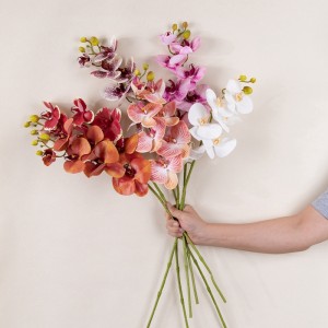 CL09001 인공 난초 줄기 리얼 터치 라텍스 호접란 가지 7 개의 대형 꽃잎 홈 오피스 장식을위한 인공 꽃