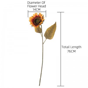 DY1-4317 گل مصنوعی گل آفتابگردان با فروش داغ تزیین جشن گل های تزئینی