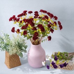 YC1109 Kënschtlech Blummen Seid Chrysanthemum Daisy Wildflowers mat Stämm fir Heem Gaart Dësch Centerpieces Dekor