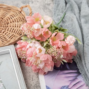 CL66507 Bouquet di fiori artificiali Camelia Forniture per matrimoniu di vendita calda