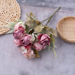 CL10504 Umelá kvetinová kytica Ruža Predaj dekoratívnych kvetov a rastlín