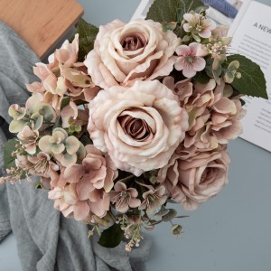 CL04510 Bó hoa nhân tạo Hoa hồng trang trí tiệc cưới phổ biến