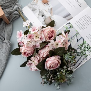 CL04516 Букет искусственных цветов розы Популярные свадебные украшения