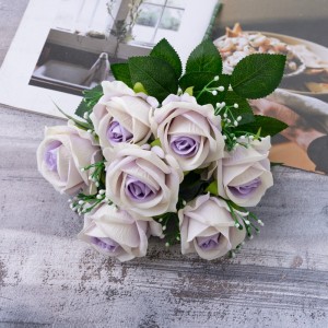 CL86502 Umjetni buket ruža Tvornica direktne prodaje svileno cvijeće