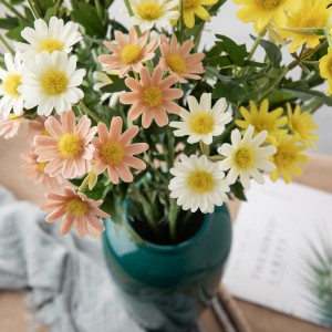 CL51506 කෘතිම මල් Chrysanthemum උසස් තත්ත්වයේ සැරසිලි මල්