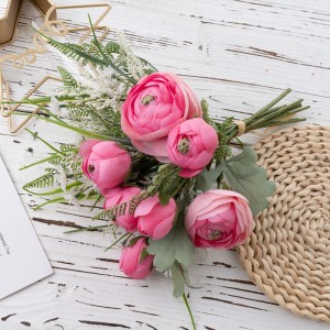 DY1-3619 ሰው ሰራሽ አበባ Bouquet Ranunculus ከፍተኛ ጥራት ያላቸው የሰርግ ማእከሎች
