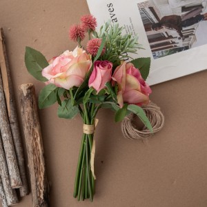 DY1-5651 Umelá kvetinová kytica Ruža Obľúbená svadobná dekorácia
