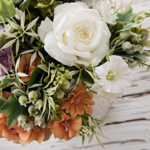 MW55712 Künstlicher Blumenstrauß Rose Heißer Verkauf Hochzeitsdekoration